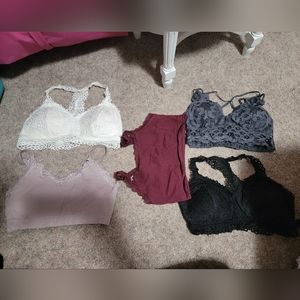 Maurices Large, 5 bralettes, different colors
